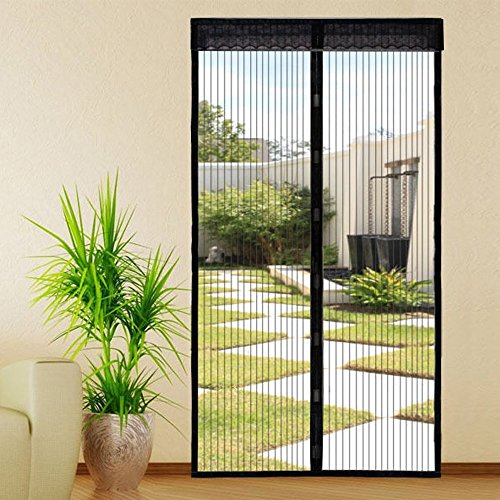 Extsud Zanzariera Magnetica 140x240cm Chiusura Automatica Tenda Zanzariera a Strisce Anti Zanzare Insetti per Porte Finestre Balcone Soggiorno 140x240cm