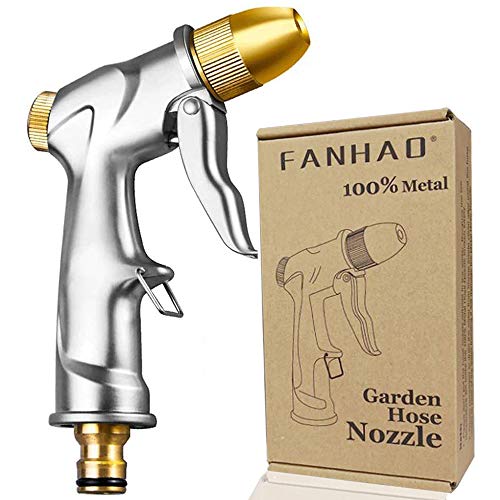 FANHAO pistola giardino alta pressione professionale pistola irrigazione giardino 100 Metallo con ugello in Ottone per Lavaggio Auto irrigazione Prato e Pulizia di Giardinimarciapiedi