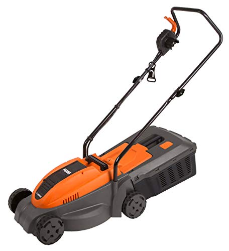FERM TagliaerbaTosaerba Elettrico 1300W Altezze di taglio regolabili 24 40 o 55 mm Larghezza di taglio 320mm Contenitore di raccolta 30L