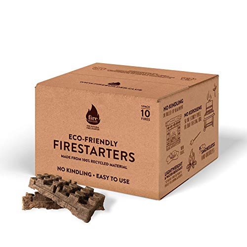 FireBuilder Accendifuoco Ecologico per focolari a Legna fuochi allAperto e Barbecue Non Sono necessari legnetti o giornali arrotolati Senza Fumo e inodore
