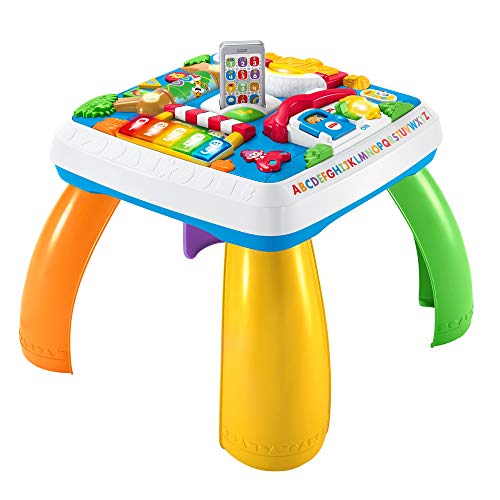 FisherPrice DRH33 Tavolino Attivit della Citt con 3 Livelli di Gioco che Crescono con il Bambino con Luci Suoni e Frasi Giocattolo per Imparare a Parlare eta consigliata 6  mesi