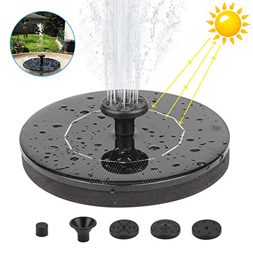 Fontana a Energia Solare Pompa dellAcqua con 3 Ugelli Pompa A Energia Solare Esterna per Fontana Bagno Stagno Acquario e Altri luoghi
