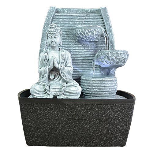 Fontana da interni Feng Shui con luci 24 cm