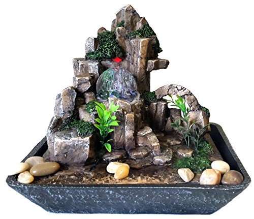 Fontana Zen Feng Shui in Poliresina con led luminosi