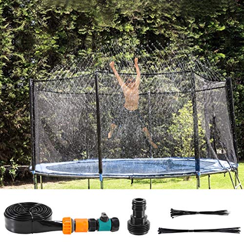 Fostoy Trampolino di Irrigazione Nebulizzazione di Acqua per Trampolino da Giardino Esterno Gioco dAcqua Irrigatore per Bamnini Spruzzatore Parco Acquatico Estivo 12m39ft