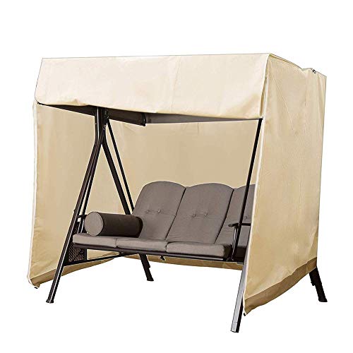 Fushida FOYZ01 Copertura per Dondolo da Giardino Impermeabile Protezione dai Raggi UV Antipolvere Triangolare Copertura per Amaca Beige