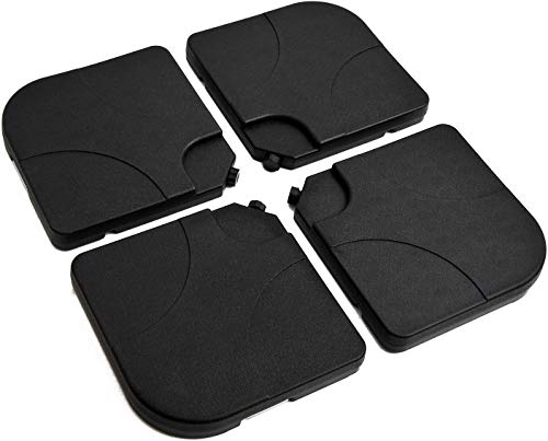 GARDENIA Quadrata 50x50 Set 4 Pezzi Base per Ombrellone Nero