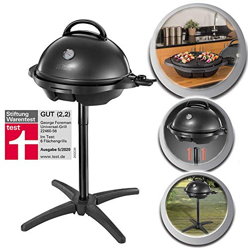 George Foreman 2246056 Entertaining Grill con Piedistallo da InternoEsterno 2400 W