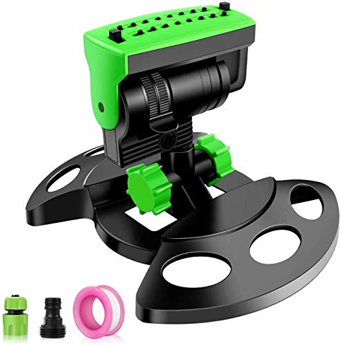 Gesentur Irrigatore per Giardino Spruzzatore da Giardino Automatico 9216 m2 Raggio 318 m Larghezza 312 m NeroVerde