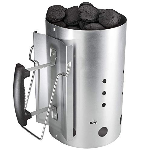 GFTIME Motorino davviamento con Maniglia di Sicurezza30 cm H e 19 cm DiaCamino a carbonella Accessorio per Barbecue BBQ per Weber 7416 Barbecue ad Avvio rapido per Campeggio e grigliate