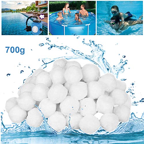 GothicBride 700g 8L Filtro BallsSfere per Filtrazione a Sabbia per PiscinePool Filtraggio Sand Filter Ecologico Leggero e Resistente
