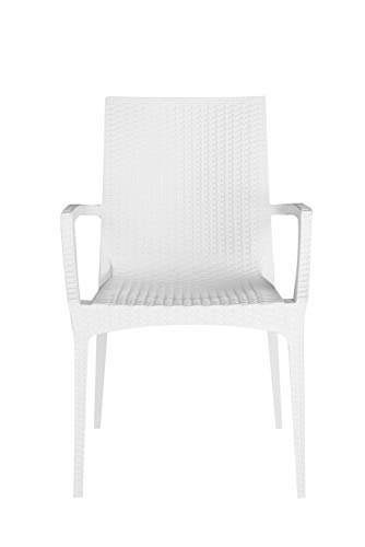 GRAND SOLEIL S6625B Bistrot Greenpol Sedia impilabile in polimeri riciclati 535 x 57 x 89 cm Bianco