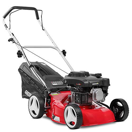 Greencut GLM680SX Tagliaerba con Trazione Manuale 40cm Telaio in Acciaio 139 CC 5cv 3677 W Rosso 40 cm 5 CV