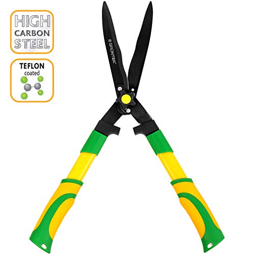 GRNTEK Cesoia per Siepi Forbice da Potatura Giardino 57 cm Tagliasiepi Manuale Leggera e Potente