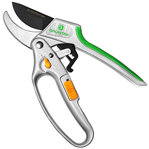 GRNTEK Cesoie Potatura Forbici da Giardino a cricchetto Incudine CACATUA 205 mm