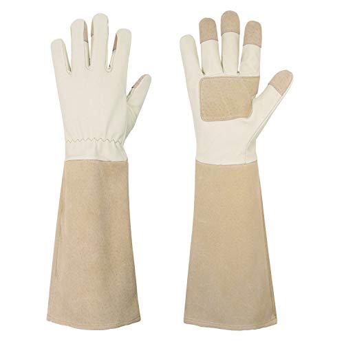 Handlandy lunghi guanti da giardinaggio per uomini e donne Pigskin Leather rose potare guanti traspiranti e resistenti con spina a prova di sfida