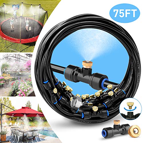 havit Nebulizzatore Giardino 23M Tubo Irrigazione con 9X Irrigatore Giardino in Ottone 1x Adattatore in Ottone 34 Irrigazione a Goccia Nebulizzatore Serra in Giardino Patio per Parco Acquatico