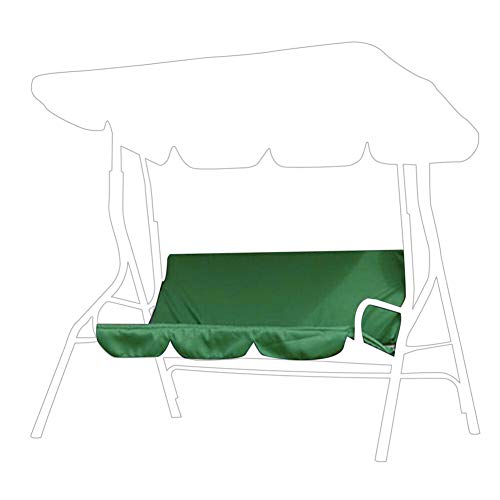 HelloCreate Coprisella per Dondolo da Giardino Copertura Impermeabile a 3 posti 150 x 150 x 10 cm Colore Verde