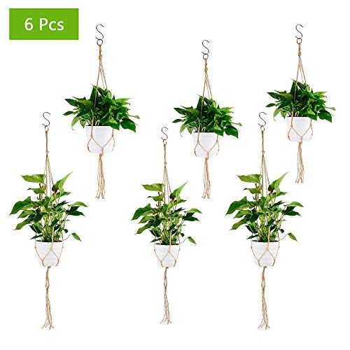6 Pezzi Portavasi Macrame da Appendere,Plant Hangers Macrame Gancio,Portavaso da Appendere,Macrame Piante,Appendi Vasi. 6 Pezzi Portavasi Macrame da Appendere,Plant Hangers Macrame Gancio,Portavaso da Appendere,Macrame Piante,Appendi Vasi.