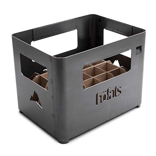 hfats  Beer Box braciere  Cestino per Bevande lavabo Barbecue e Sgabello in Uno  per Giardino e terrazza in Acciaio Corten  Aspetto arrugginito