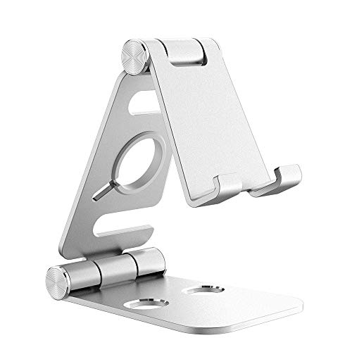 Hianjoo Supporto per Tablet Supporto per Cellulare Doppio Supporto in Alluminio Pieghevole Supporto da Tavolo Supporto Compatibile con iPhoneSwitchTablet 10210597129 Argento