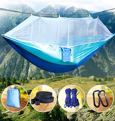 Idefair Amaca con zanzariera doppia amaca da campeggio Bug Net impermeabile portatile e leggero per zaino in spalla Escursionismo Viaggi allaperto