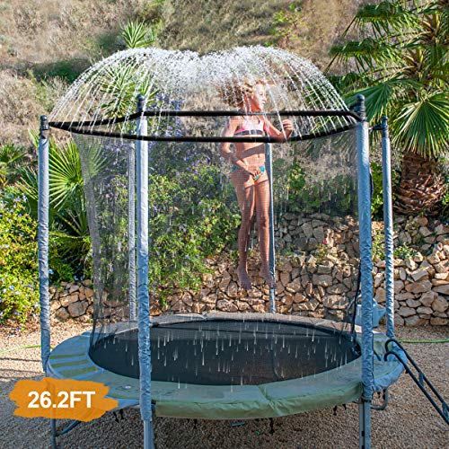 INMUA Trampolino di Irrigazione Irrigatore Trampolino di irrigazione Esterno per Parco Acquatico con Trampolino Spruzzatore di Divertimento Estivo per Ragazzi 8 M 262 ft