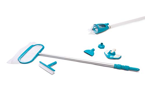 Intex 28003 Deluxe Kit di Pulizia per Piscine fino a 549 m GrigioBlu 11303 x 2984 x 1238 cm Sacco in poliestere