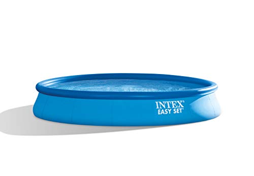 Intex 28158 Easy Set Piscina Tonda Fuoriterra Gonfiabile con Pompa Filtro Blu 457 cm