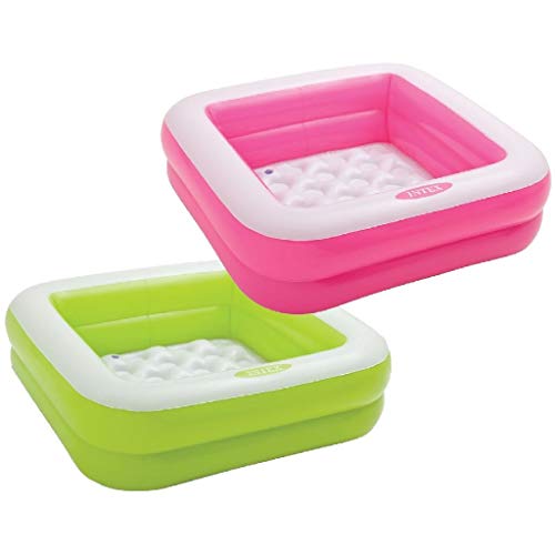 Intex Piscina Baby Rettangolare Colore Verde Fuxia 86x86x25 cm 57100 ModelliColori Assortiti 1 pezzo