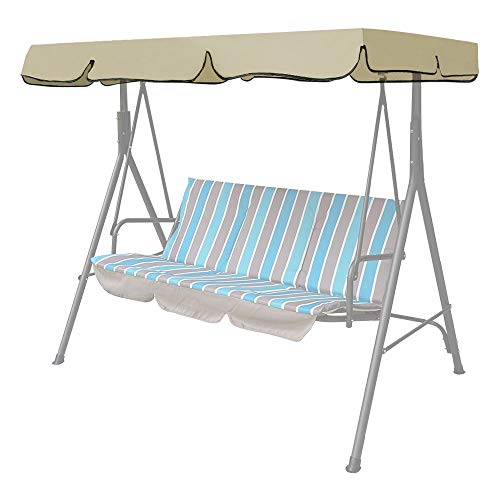 Iraza Dondolo di ricambio per poltrona a dondolo da giardino con rivestimento universale per dondolo Hollywood 3 posti con rivestimento di ricambio UV colore sabbia