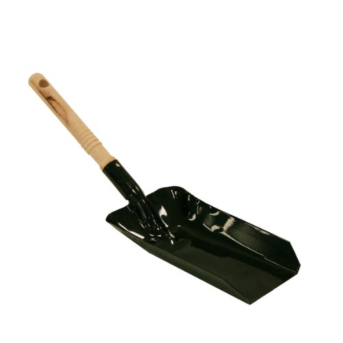 KaminoFlam 333015 Paletta Camino con Manico in Legno per Carbone Nero 50x3x15 cm