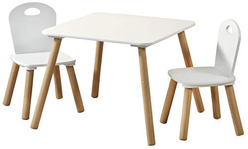 Kesper 17712Tavolino per bambini con 2Sedie colore bianco