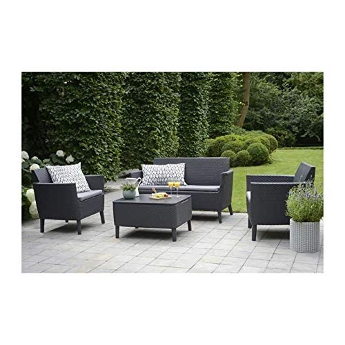 Keter Salemo Lounge Set con Divano 2 posti Graffite