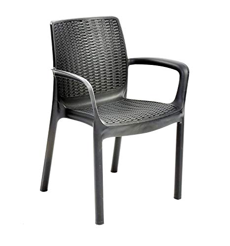 Keter sedia Bali in rattan graffite