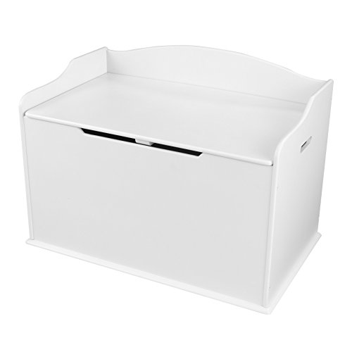 KidKraft 14951 Scatola con coperchio Austin per giocattoli in legno mobili per camera da letto e sala giochi per bambini Bianco