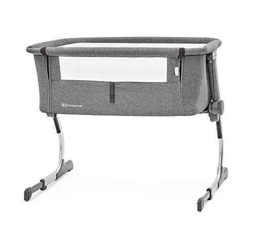 Kinderkraft Culla Neonato UNO Lettino da Campeggio CoSleeping Leggero Stabile Regolabile Accessori Grigio