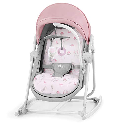 Kinderkraft Sdraietta 5in1 UNIMO 2020 Altalena Culla Dondolo Letto Pieghevole Accessori per Bambini 018 Kg Rosa