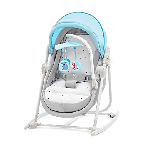Kinderkraft Sdraietta 5in1 UNIMO Altalena Seggiolone Lettino Funzione Dondolo Accessori Bambini 018 Kg Blu
