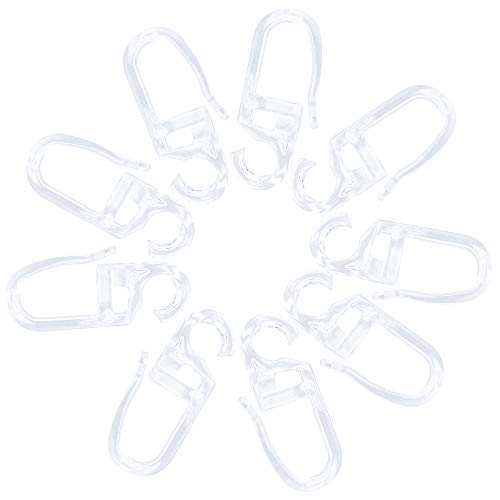 KINDPMA 25pcs Ganci per Tende con Occhiello da 6MM Alta Qualit Ganci per Tende Plastica per Tende Tende da Letto Zanzariere Tende da Doccia