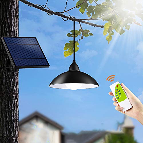 Konesky Luce Solare Sospesa Illuminazione 12 LED Lampadario Telecomando Lampada a Sospensione Retro Paralume 3M Cord 3 Modalit di Illuminazione