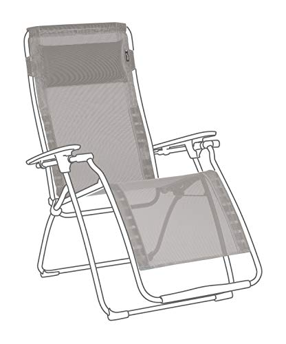 Lafuma LFM26768556 Rivestimento di ricambio tessuto Batyline con poggiatesta per sedia a sdraio Futura Grigio