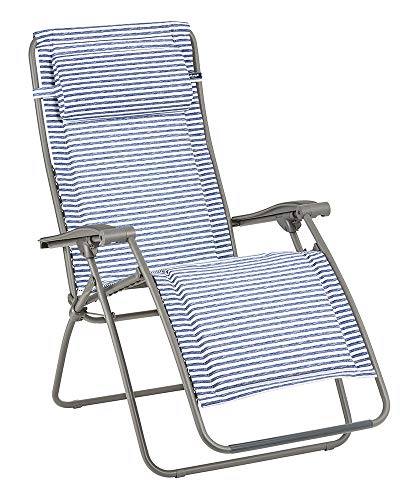 LAFUMA MOBILIER Sedia a sdraio reclinabile Relax Pieghevole e regolabile RSX Clip Mat Policotone imbottito Colore marine LFM20379291