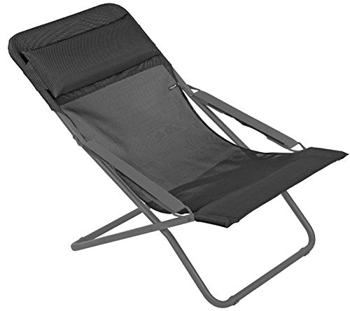 Lafuma Sedia a sdraio Pieghevole e regolabile Transabed Batyline Colore Nero LFM28638551