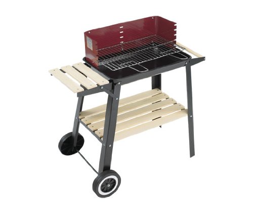 Landmann 0566 Schwarz HolzkohleGrillwagen Barbecue Carrello Antracite Nero Bordeaux