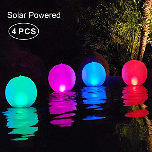 LED Luci Giardino EsternoLuci piscina galleggianti IP68 Impermeabile Lampada solare 4 colori cambiano luci esterne del giardino del LED lampade Solari da Esterni Luci Solari da Giardino 4 PCS