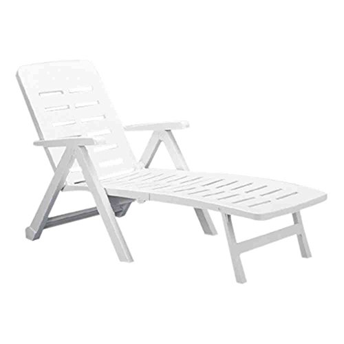 Lettino Smeraldo CRuote Bianco