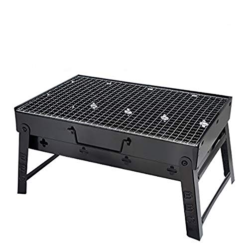 Locisne Barbecue Portatile Pieghevole BBQ Grill Griglia a Carbone per 34 Persone griglia in Acciaio Nero per Campeggio Picnic Cucina da Tavolo Viaggi in Giardino