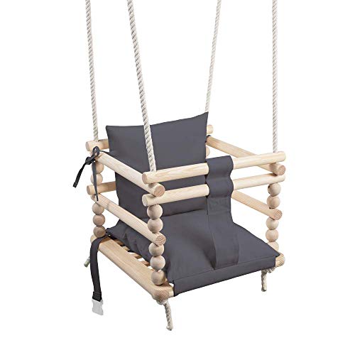 MAMOI Dondolo bambini Altalena neonato da giardino per Bambini Dondolo 3 in 1 Altalena bambi Dondolo per Bambini in Legno Cintura di Sicurezza