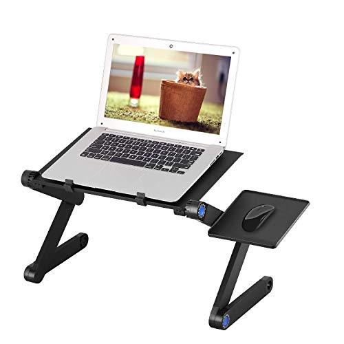Mbuynow Supporto Alluminio Notebook Tavolino PC Pieghevole Notebook Computer Supporto per PC Portatile da Letto Divano Scrivania